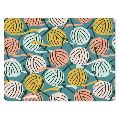 Produktbild von MuchoWow® Mauspad Mousepad Stricken - Wolle - Muster 23x19 cm - Mousepads - Maus Mat - Pad - Mausunterlage - Schreibtischunterlage - Mauspad