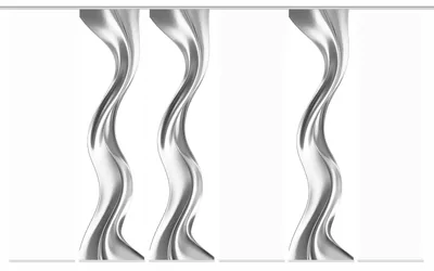 Produktbild von Schiebegardine OAKLEY, Seidenoptik, Digitaldruck, 245x60 cm, Wellenmotiv, mit Zubehör