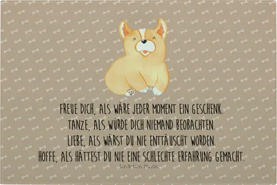 Produktbild von Mr. & Mrs. Panda Hackbrett Corgie - Hundeglück - Geschenk, Schneidebrett Aus Glas, Hund, Sprüche, Küchenbrett, Schneidplatte, Spruch, Corgi, Lebensfroh, Lebensfreude