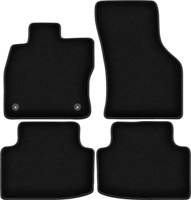 Produktbild von Wielganizator Velours-Autoteppiche – passend für Cupra Formentor (SUV, Bj. 2020-) –  schwarz, passgenau, mit Befestigungen set 4 Stk.