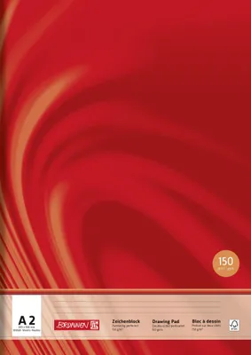 Immagine prodotto di Blocco da disegno Vivendi | A2 10 fogli rosso