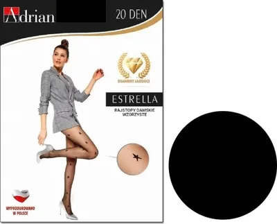 Produktbild von Damenstrumpfhose mit Sternenmuster 2 Nero