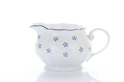 Image de Pot à lait, porcelaine tchèque, Vérone, 350 ml, bleu walbela, G. Benedikt