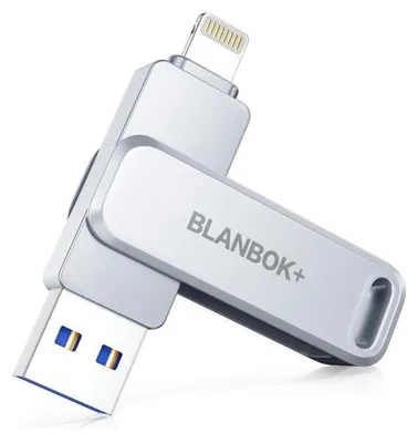 Immagine prodotto di BLANBOK Apple USB Stick 128G Memory Stick esterna per iPhone con Lightning Backup per iPhone/iPad/Android/PC