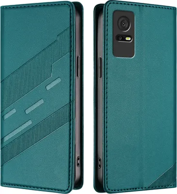 Obrázek produktu pro Pouzdro pro TCL 405/TCL 406/TCL 408,Polyuretankožené peněženkové pouzdro s přihrádkou na karty a funkcí stojánku Grün