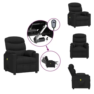 Obrázok produktu pre masážne kreslo vidaXL Electric Black Fabric - Masážne kreslo