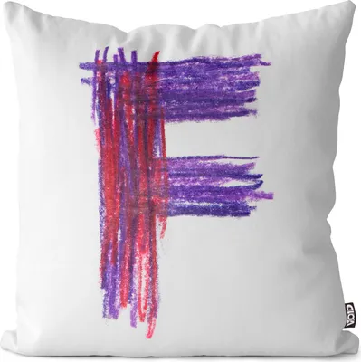 Produktbild von VOID F Buchstabe Namen Buntstift Kissenbezug Kissenhülle Sofakissen Kissen Deko Outdoor-Kissen Dekokissen