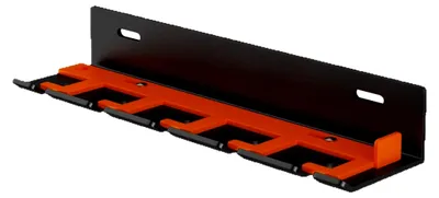 Produktbild von Besenhalter aus Kohlenstoffstahl | Wandhalterung für Reinigungsgeräte | Stabiler Halter zur Organisation von Garage, Waschküche und Haushalt