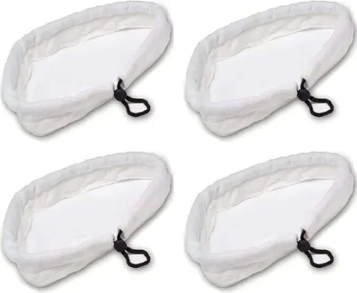 Produktbild von Waschbar Langlebig Ersatztücher Dampfbesen 4er Pack Dampfbesen Ersatzpads für Dampfreiniger mit Dreieckigem
