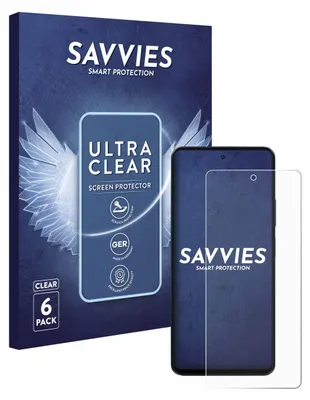 A product box and a screen protector for a smartphone.