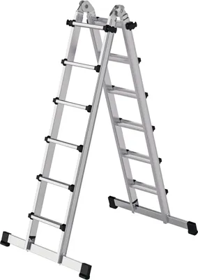 Produktbild von MUNK Teleskopleiter mit Traverse 4x6 Sprossen
