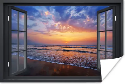 Produktbild von MuchoWow® Poster Aussicht - Meer - Strand 120x80 cm - Bilder