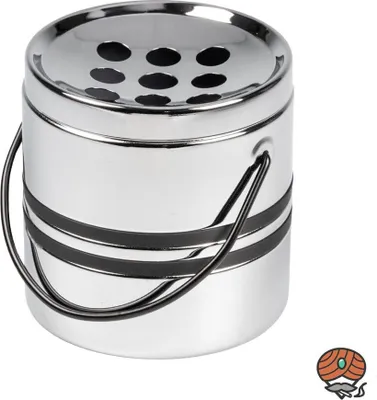 Produktbild von Hauser Metall Aschenbecher, Black Rubber, Chrom, 9 cm