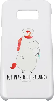 Produktbild von Mr. & Mrs. Panda Samsung Galaxy S8 plus Handyhülle  Einhorn Krankenschwester - Weiß - Geschenk, Krankenpfleger, Hülle, Krankenpflegerin, Ärztin, Handy, Case, Krankenhaus