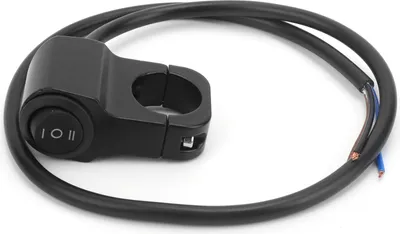 Imagen del producto de Interruptor para manillar de 7/8 pulgadas, con función de luces delanteras y antiniebla, con botón de encendido/apagado y indicador LED de colores, para motocicletas y vehículos todo terreno de 12V