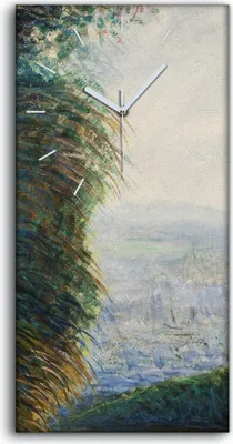 Produktbild von Dekor Leinwand Uhr Wandbilder 30x60 Malerei Wald Bäume Landschaft Kunst - weiße Hände