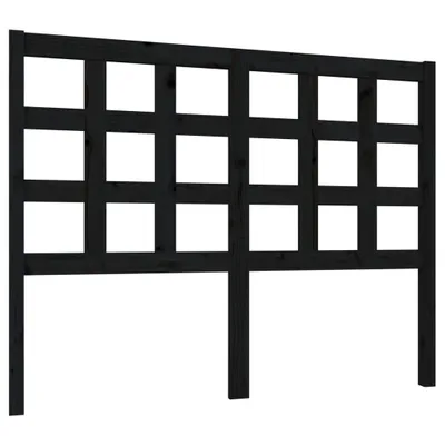 Produktbild von Kopfteil Schwarz 125,5x4x100 cm Massivholz Kiefer