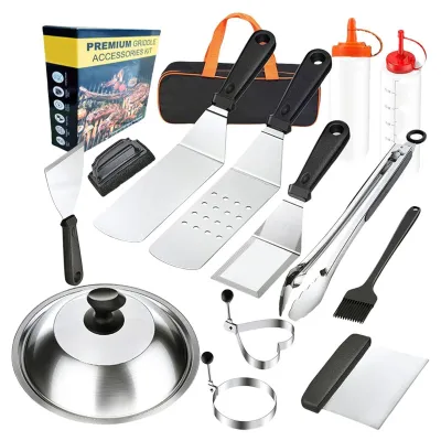 Produktbild von Tragbares Grillset mit 14 Edelstahl-Werkzeugen
