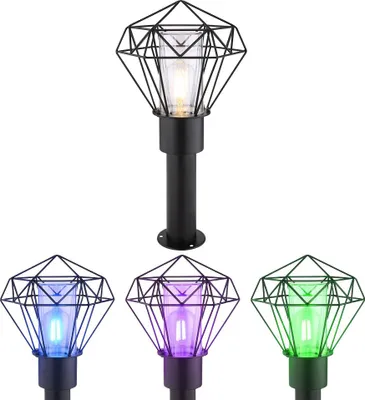 Produktbild von RGB LED Außen Stehlampe, Edelstahl, schwarz, H 50 cm