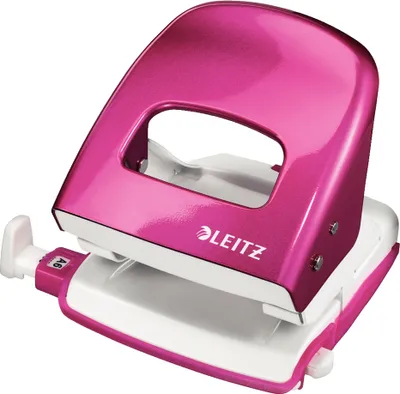 Produktbild von Leitz Büro Locher aus Metall, für 30 Blatt, ergonomisches Design, pink, WOW-Serie