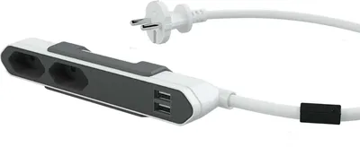Produktbild von allocacoc PowerBar USB grau Type F