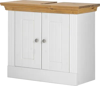 Produktbild von home24 Massiver Waschbeckenunterschrank - Kiefer massiv