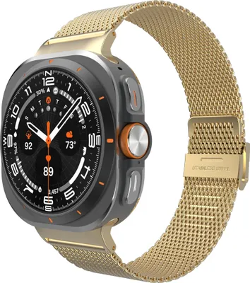 Image de Cazy Bracelet Compatible avec Samsung Galaxy Watch (Silksteel) – Bracelets de Montre Connectée – Bracelet Universel compatible pour Samsung Galaxy Watch Ultra (2024 / 2025) - Or