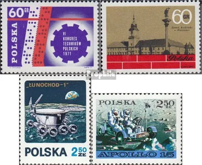 Produktbild von Briefmarken Polen 1971 Mi 2101,2118,2122,2123 (kompl.Ausg.) gestempelt Technikerkongress