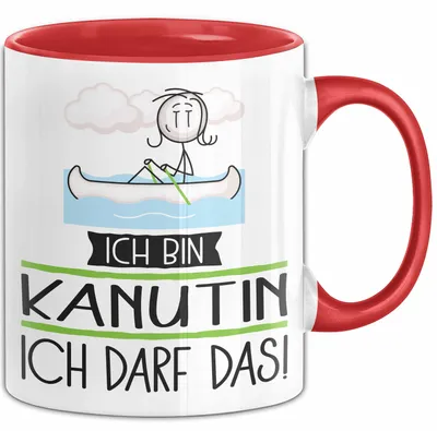 Produktbild von Geschenk für Kanutin Tasse Lustige Geschenkidee Geburtstag Ich Bin Kanutin Ich Darf Das (Rot)