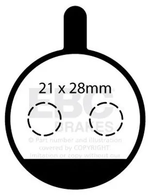 Image de CFA750 - Plaquettes de frein pour vélo (organiques) EBC Brakes
