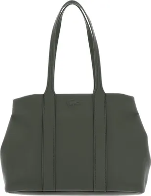 Produktbild von LACOSTE Leder Shopper Schultertasche City Court Shopping Bag Kaki khaki