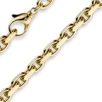 Produktbild von 6,5mm Kette Collier Ankerkette Halskette, 750 Gold Gelbgold 60cm für Herren
