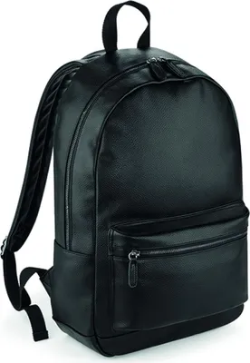 Produktbild von BagBase BG255 | Faux Leather Fashion Backpack 31 x 47 x 16 cm - Farbe: Black - Größe: 31 x 47 x 16 cm