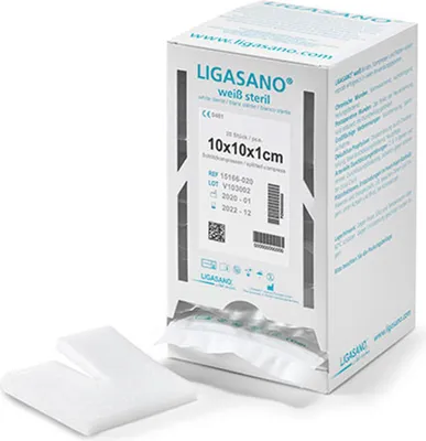 Productafbeelding van Ligasano verband, 1x10x10 cm, steriel, verpakking met 20 stuks
