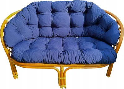 Produktbild von Kissen für ein Rattan-Gartensofa, marineblau, Kissen für die Rückenlehne und den Sitz eines Rattan-Gartensofas