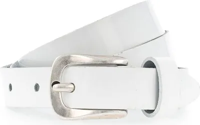 Produktbild von Vanzetti Leder Gürtel 20mm Patent Leather Belt W80 White weiß