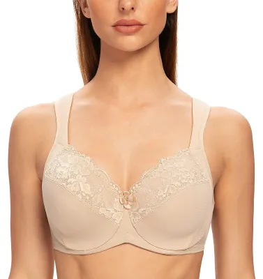 Immagine prodotto di Reggiseno da donna con supporto, copertura completa, color beige chiaro