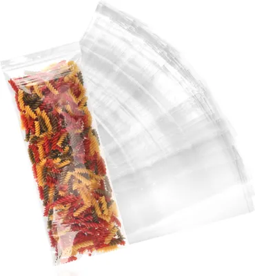 Produktbild von com-four® 100x Druckverschlussbeutel - Transparente Tütchen mit Druckverschluss - Zip-Beutel wiederverschließbar - Polybeutel mit Verschluss - 305 x 150 mm