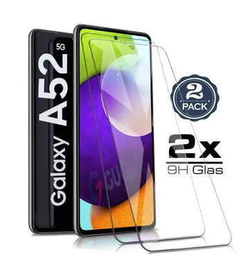 Produktbild von 2X Samsung Galaxy A52 / A52 5G - Panzerglas Glasfolie Display Schutz Folie Glas 9H Hart Echt Glas Displayschutzfolie 2 Stück