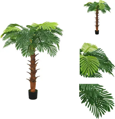 Obrázok produktu pre vidaXL Umelá palma Cycas s kvetináčom 160 cm zelená - Umelé rastliny