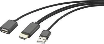 Produktbild von Renkforce RF-4700672 USB / HDMI Adapterkabel Schwarz mit Streaming-Funktion 2.00 m