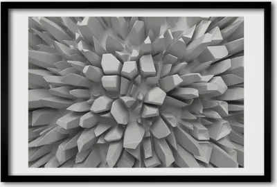 Produktbild von Bild 60x40 MDF-Rahmen, Wandkunst 3D-Abstraktion