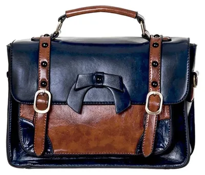 Produktbild von Banned Handtasche - Leder, Schleife, Blau