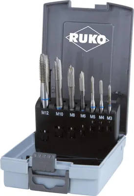 Image de RUKO set de tarauds DIN371/376 forme B M3-M12 7pcs. HSS
