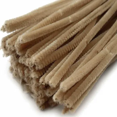 Pfeifenreiniger 20er Chenille-Draht 6mm, Länge 30cm, cappuccino