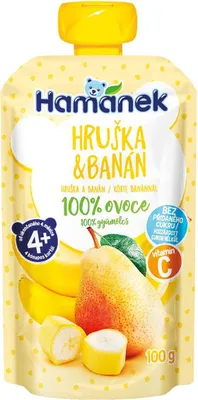 Immagine prodotto di Hamánek Pera e banana 100% frutta 4m+ (100 g)