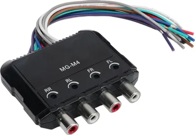 Image de Convertisseur audio de haut en bas, anti-interférence à 4 canaux, réduction du bruit, fréquence de ligne RCA pour les amplificateurs