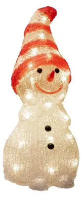 Productafbeelding van Kerstfiguur LED sneeuwpop met muts Konstsmide