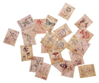 Produktbild von 184 Stück Retro-Stempelaufkleber für Scrapbooking