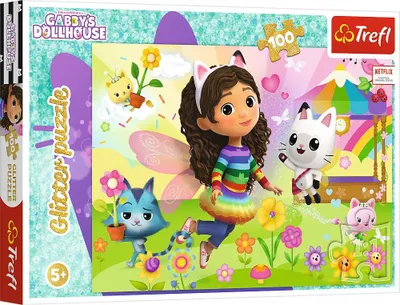Produktbild von Gabbys Puppenhaus-Glitzerpuzzle, 100 Teile für Kinder